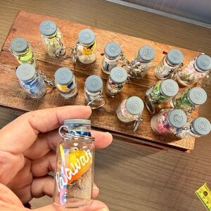 Miniature Sand Art Keychain Set